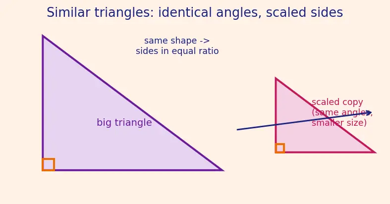 Figure — Pythagorean theorem — proof (by similar triangles, rearrangement), converse