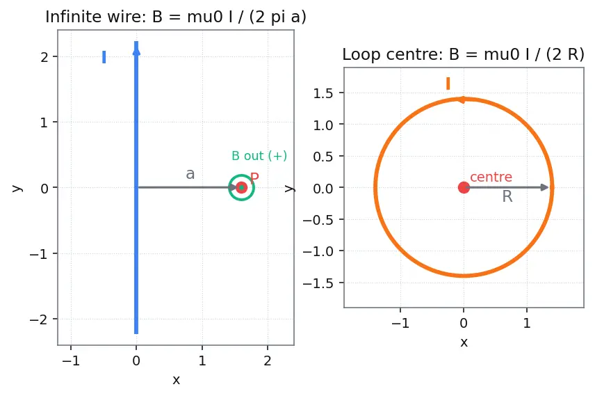 Figure — Biot-Savart law — magnetic field from current element