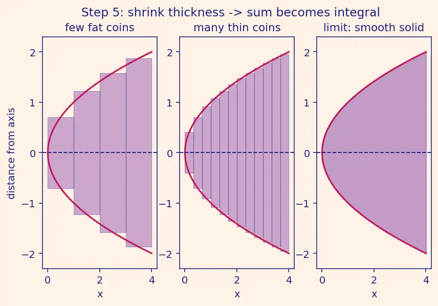 Figure — Volume of revolution — disk method, washer method