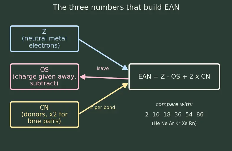Figure — Effective Atomic Number (EAN) rule