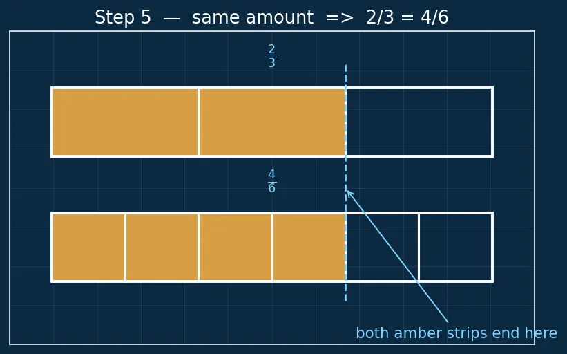 Figure — Equivalent fractions, simplifying fractions