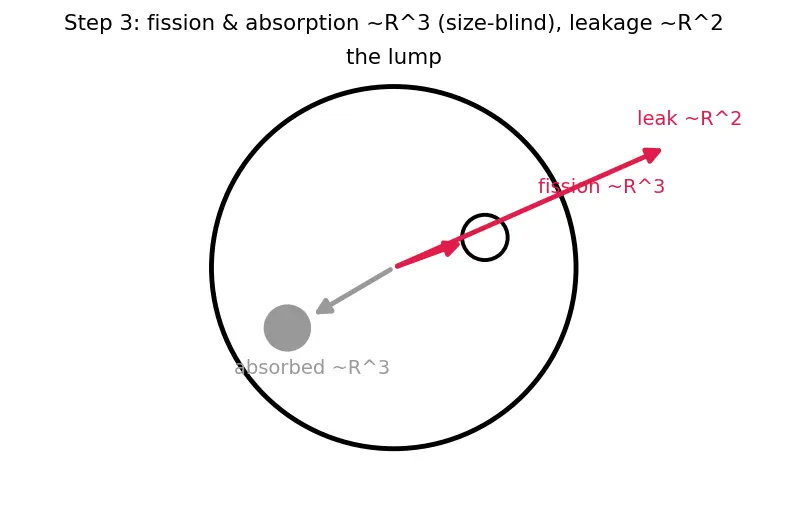 Figure — Fission — chain reaction, critical mass