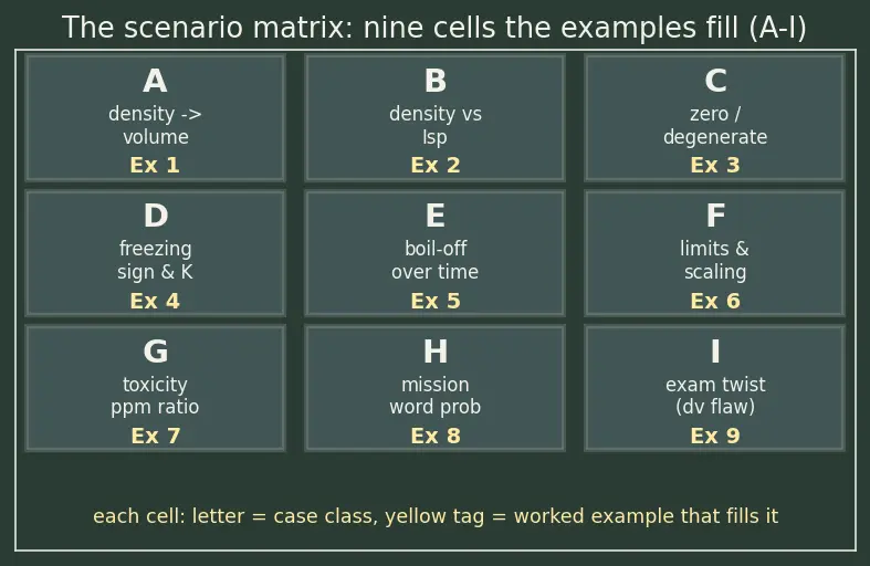 Figure — Propellant properties — density, freezing point, toxicity, storability