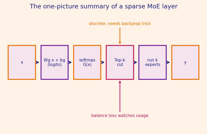 Figure — Sparse routing and gating networks