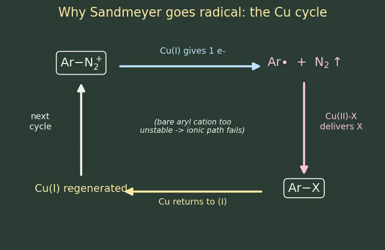 Figure — Diazonium salts — preparation, Sandmeyer, Gattermann, coupling reactions (azo dyes)