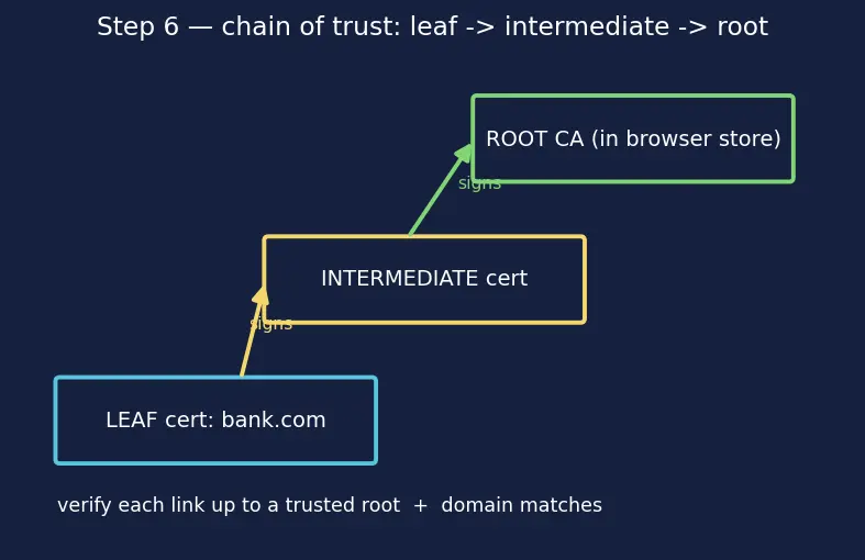 Figure — HTTPS — TLS handshake, certificates, CA