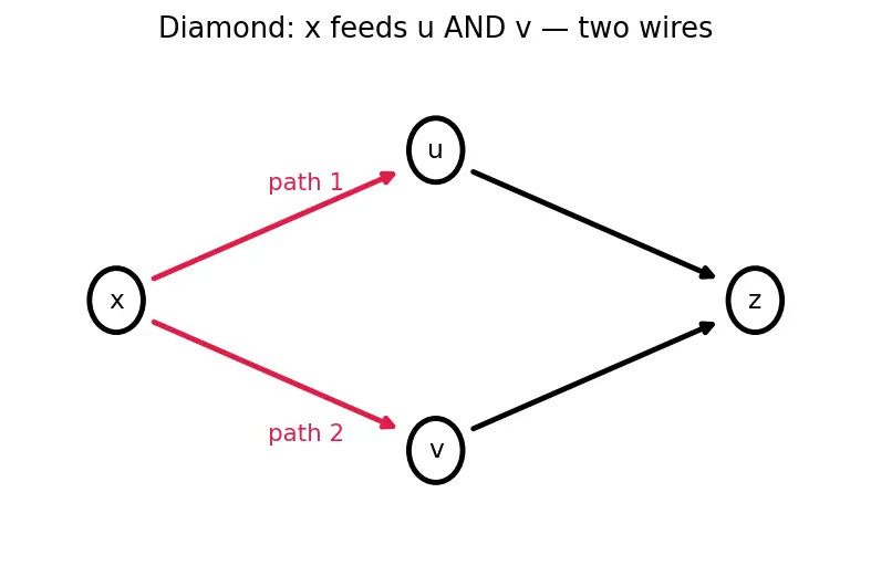 Figure — Chain rule for multivariate functions (backprop foundation)