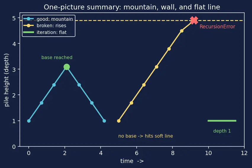 Figure — Recursion depth limit — stack overflow