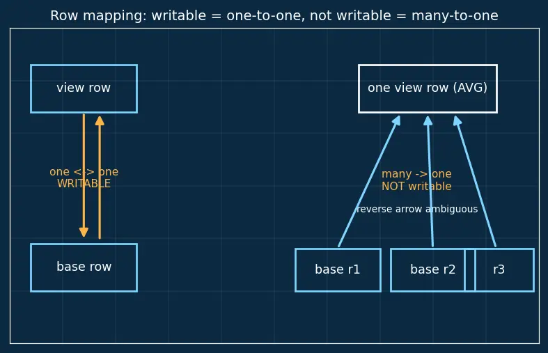 Figure — Views — creating, updatable views