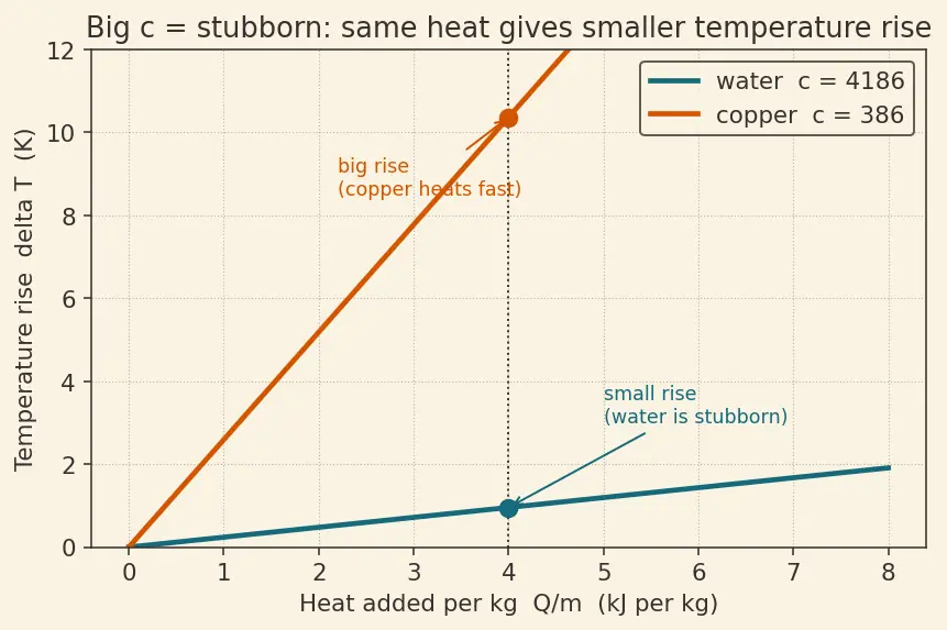 Figure — Specific heat capacity — calorimetry