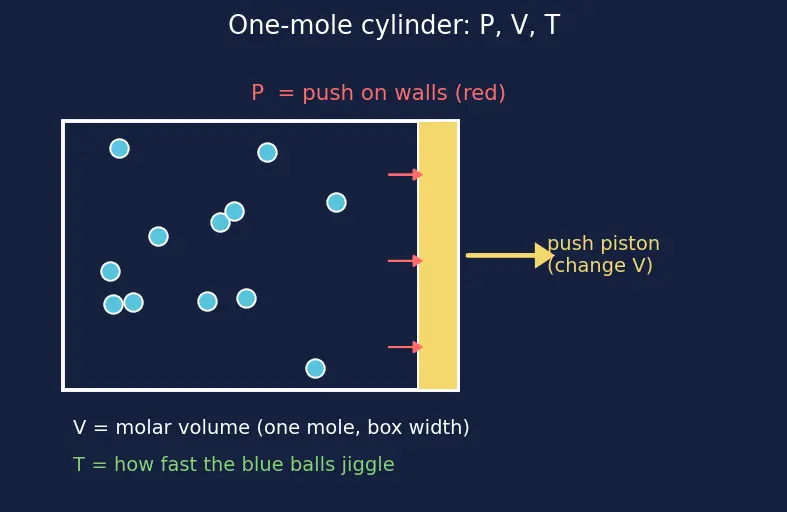 Figure — Critical constants Tc, Pc, Vc; law of corresponding states