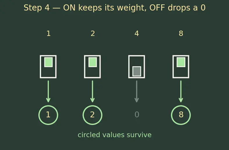 Figure — Binary number system — conversions from - to decimal, counting in binary