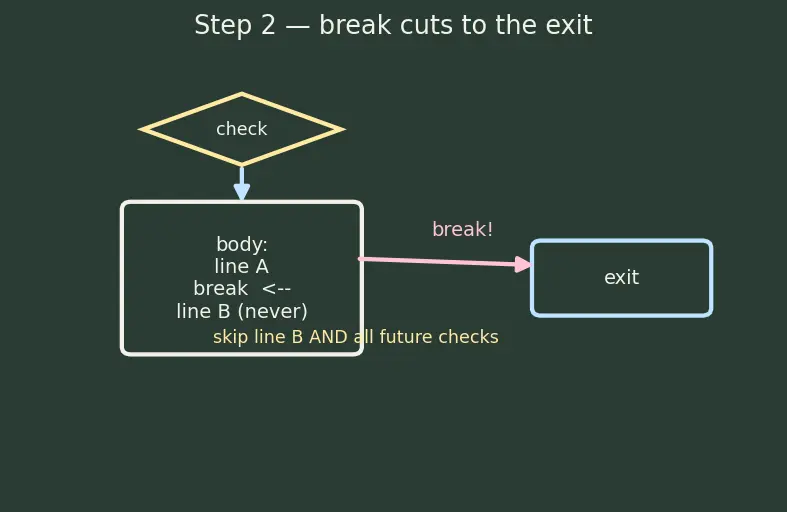 Figure — break, continue, pass — when and why