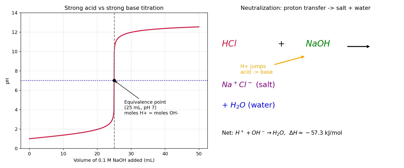 Figure — Acid-base reactions — neutralization, salt formation