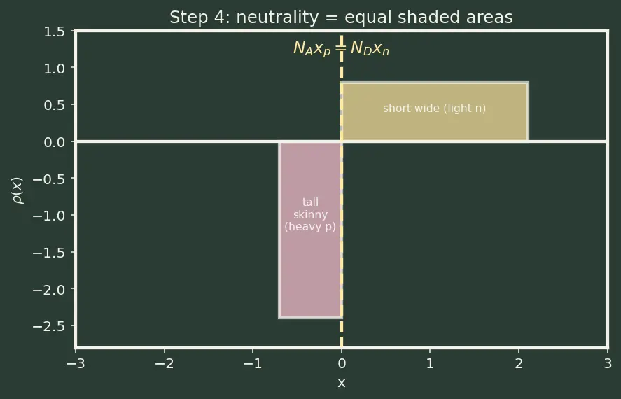Figure — Depletion region and space charge