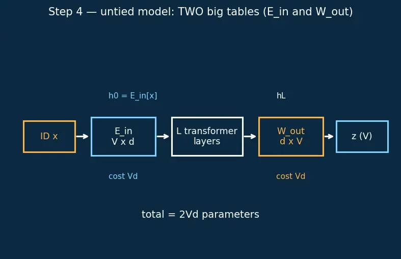 Figure — Embedding layers and tied weights