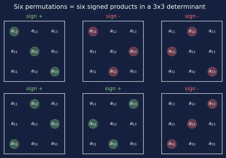 Figure — Properties of determinants