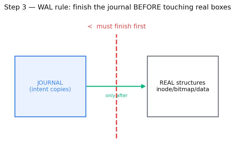 Figure — Journaling — why, how it works