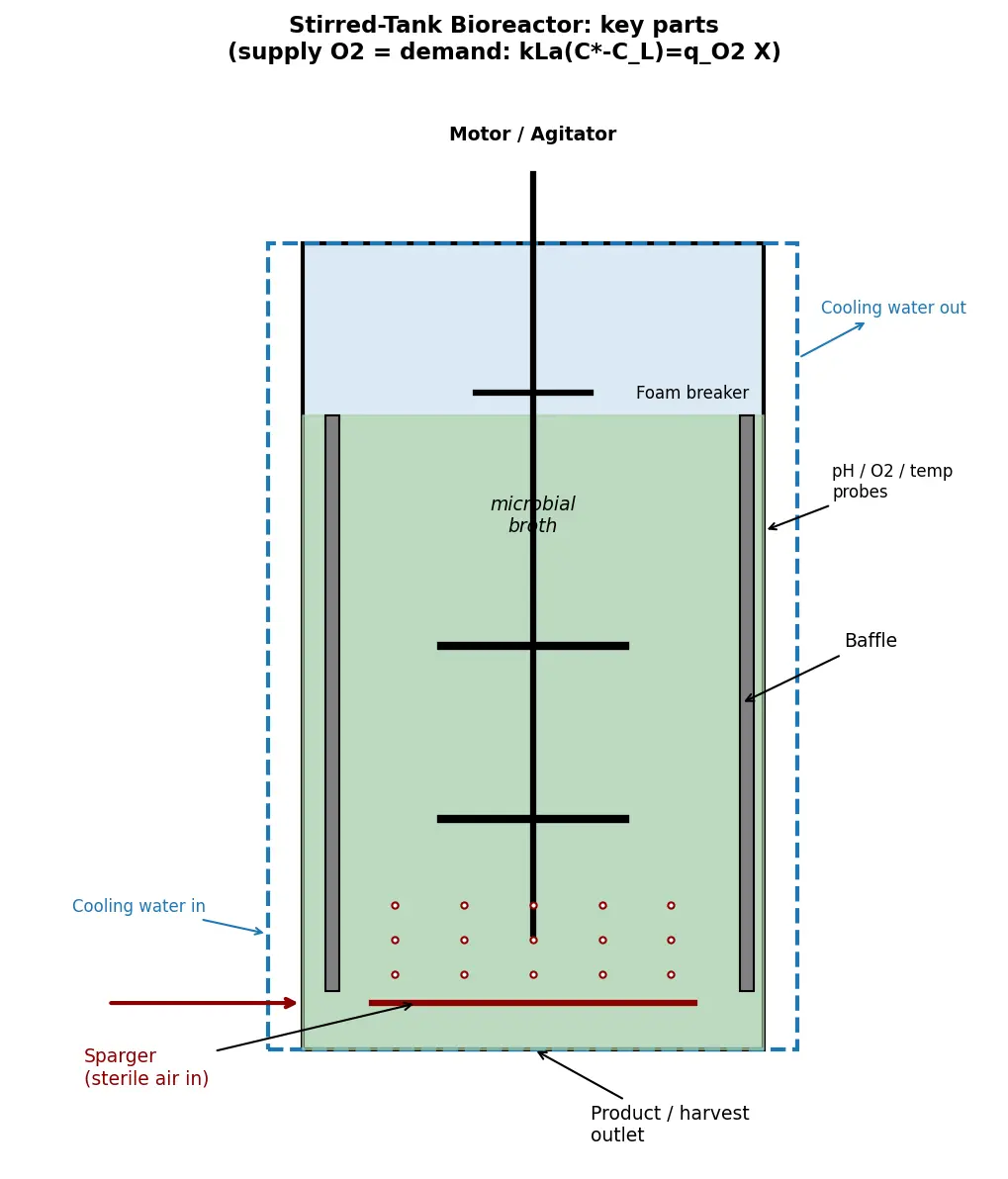 Figure — Describe industrial fermentation and bioreactors